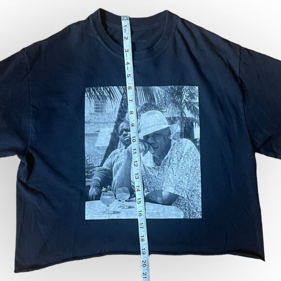 Notorious BIG and Jay Z Black Cropped Tee Shirt Medium - Picture 9 of 10